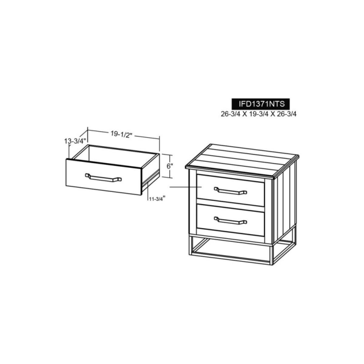 2 Drawer Nightstand - Teak - Image 10