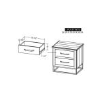2 Drawer Nightstand - Teak - Image 10