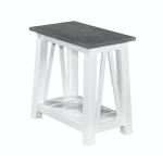 Home Accents - Surrey Narrow End Table in Heather Gray and White