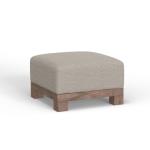 Wooden Frame & Base, Upholstered Square Ottoman - Samba