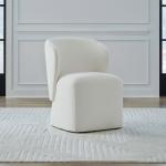 Accent Dining Chair w/ Casters - Ivory