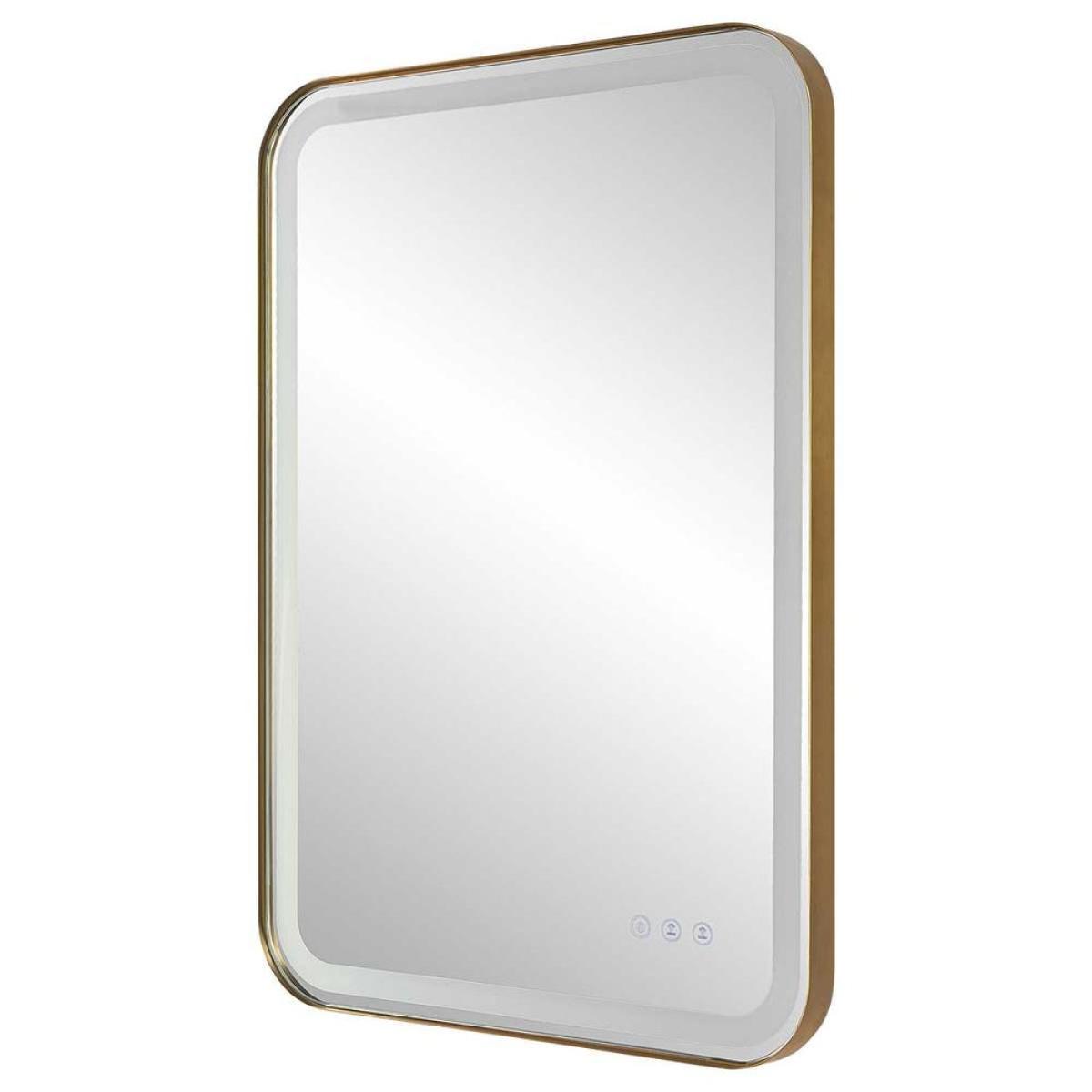Crofton Lighted Vanity Mirror, Brass - Image 7