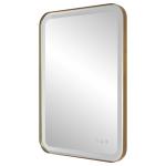 Crofton Lighted Vanity Mirror, Brass - Image 7
