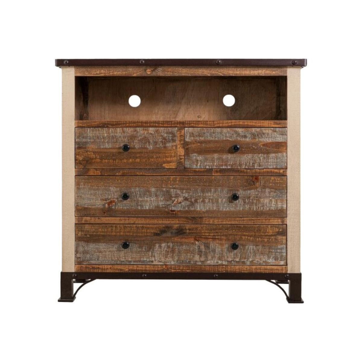 4 Drawer Media Chest - Antique - Image 2
