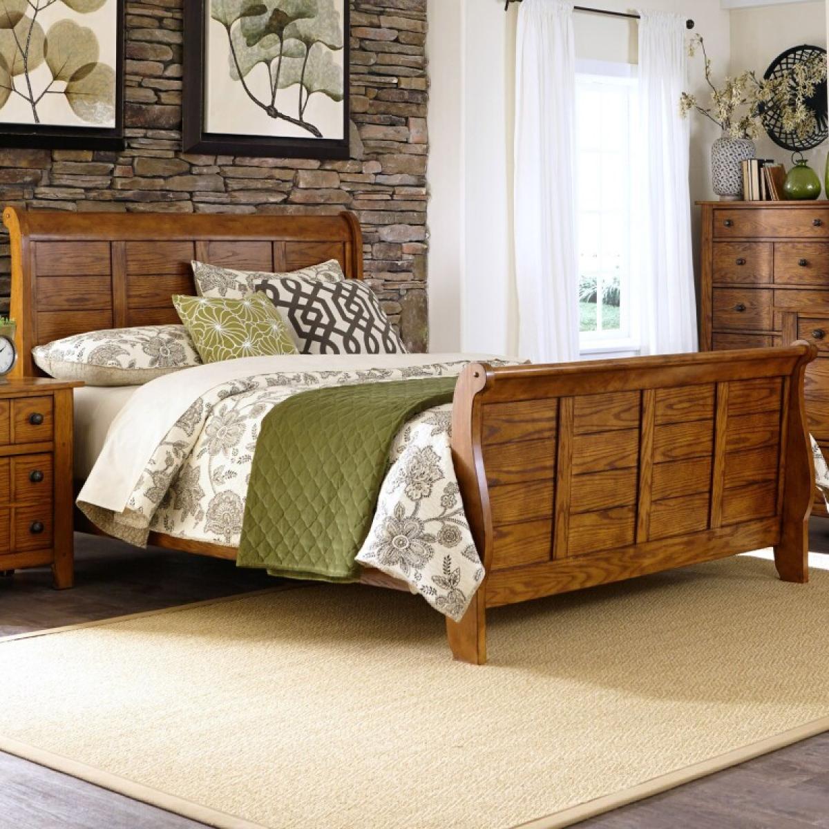 Grandpas Cabin King California Sleigh Bed - Image 2