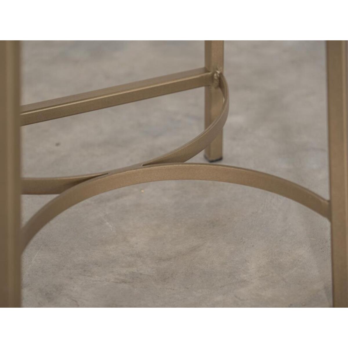 Wooden Frame & Metal Base, 24" Stool - Mezquite - Image 4