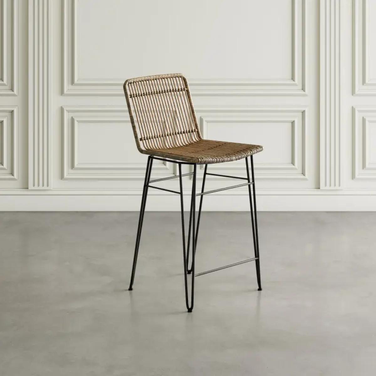 Weaver Rattan Hairpin Counter Stool - Image 3