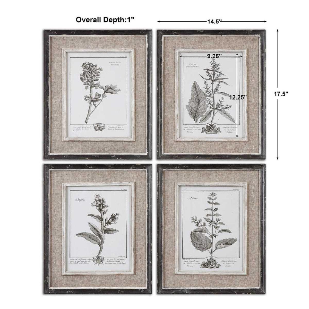 Casual Grey Study Framed Prints, S/4 - Image 5