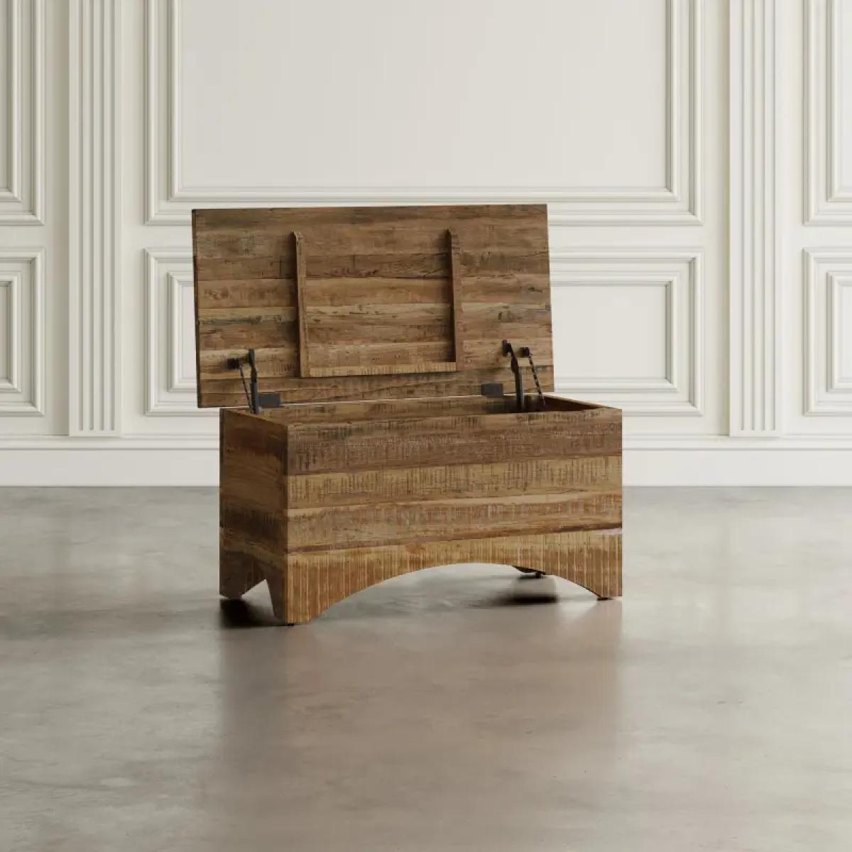 Reclamation Salvaged Wood Storage Chest - Image 6