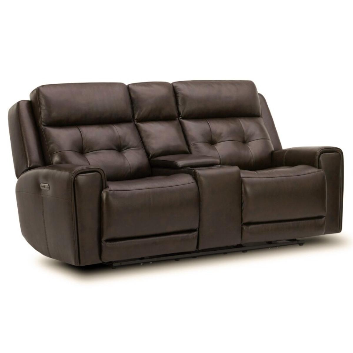 Loveseat w/Console P3 & ZG - Dark Brown - Image 9
