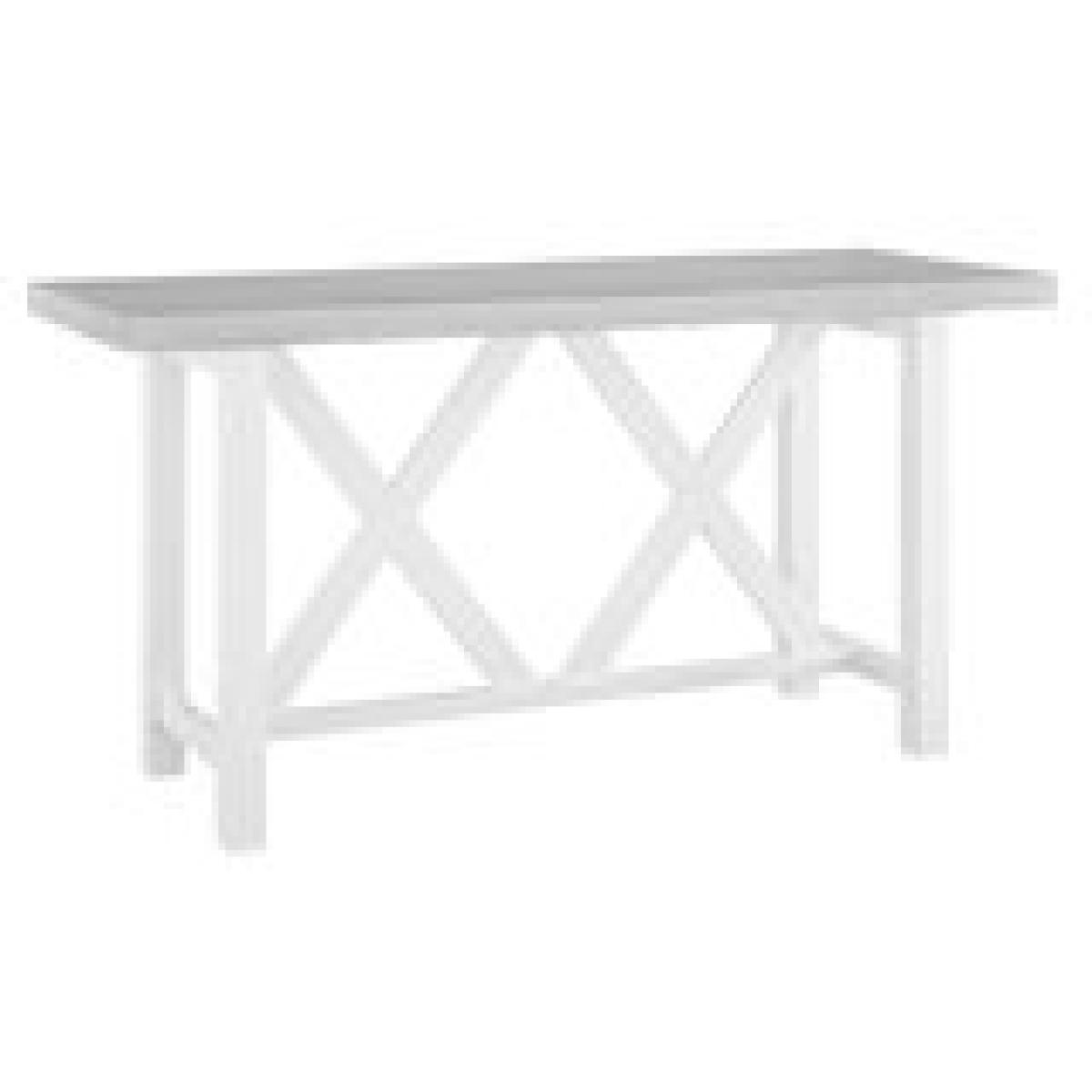 Hampton Collection - Double X Counter Table in Chalk and White - Image 4