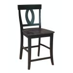 Cosmopolitan Collection - 24" Verona Stool in Coal & Black