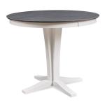 Cosmopolitan Collection - 48" Sienna Round Solid Top w/ 36" Verona Pedestal in Heather Gray and White - T08-4536B