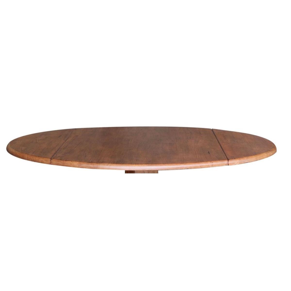 Dining Essentials - Round Drop Leaf Pedestal Table in Bourbon Oak - Image 5