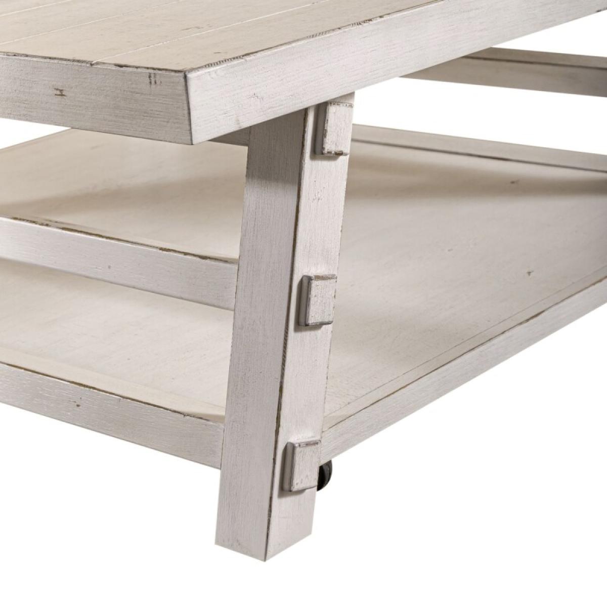 Modern Farmhouse Oversized Square Cocktail Table - Image 8