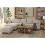 Wooden Frame & Base, Upholstered Square Ottoman - Samba - Image 3