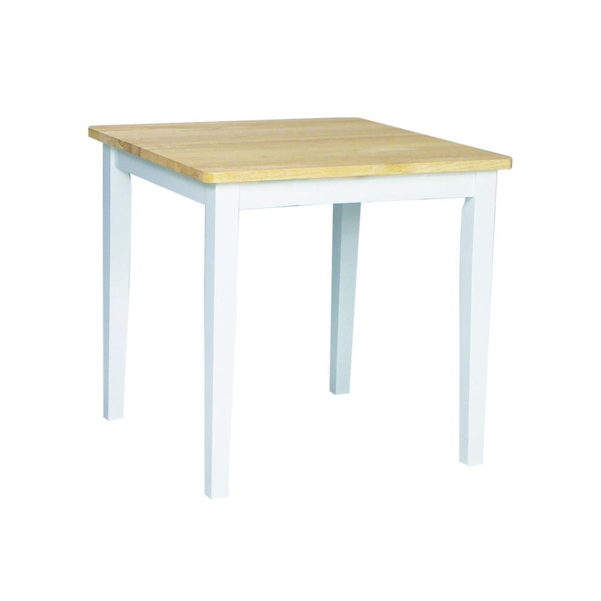 Dining Essentials - Square Table in White & Natural - Image 2