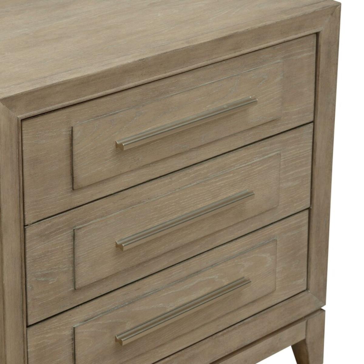 Brentwood 3 Drawer Nightstand w/ Charging Station - Image 13