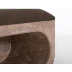 Balam Wooden bench with a cushioned seat and open storage underneath - Image 6