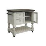 Stone 2 Drawer, 1 Glass Door Kitchen Island - Image 3