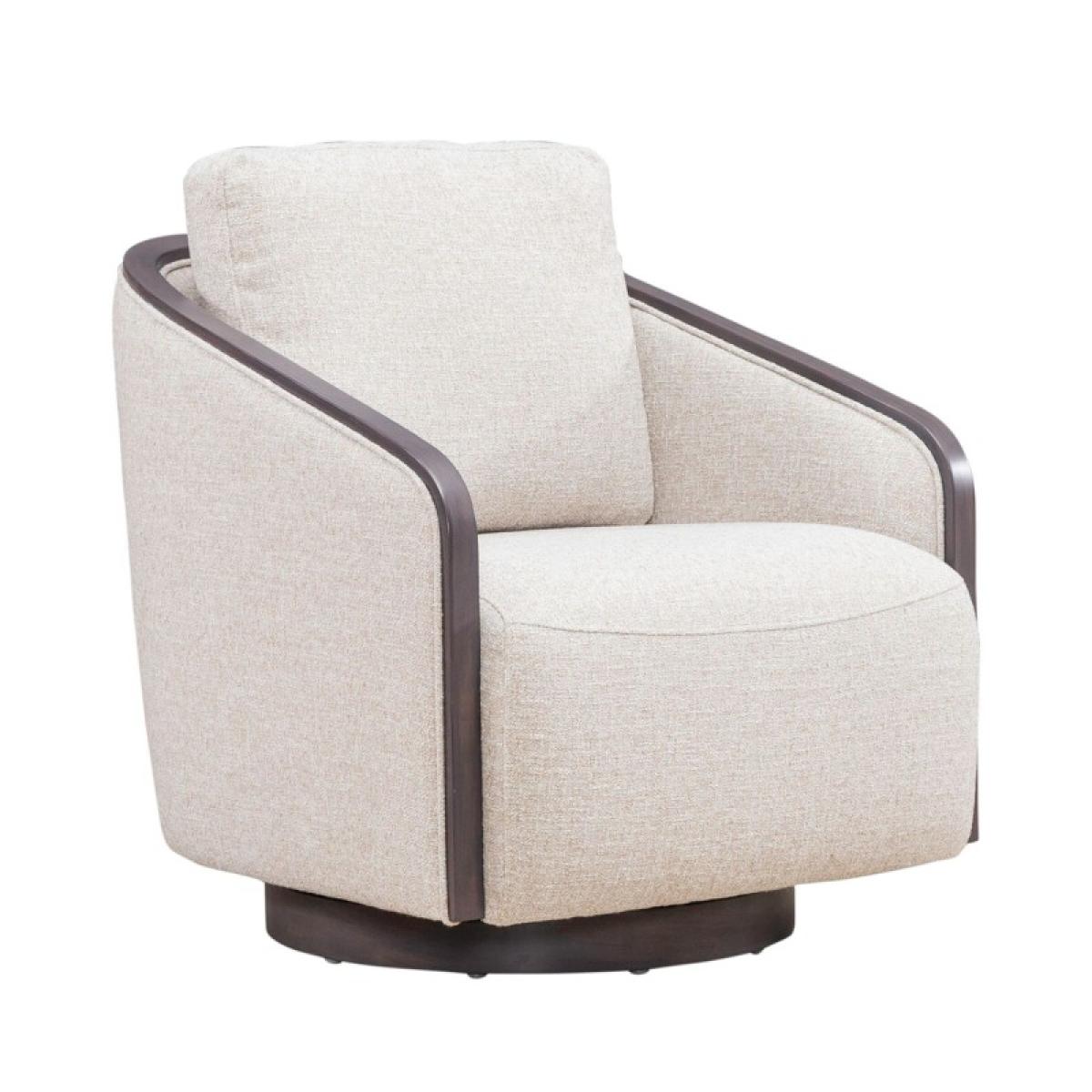 Nora Uph Swivel Accent Chair - Dark Brown - Image 3