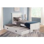 Tykes Bedroom - Pure White Lancaster Twin Trundle Bed - BD08-702TTH - Image 4