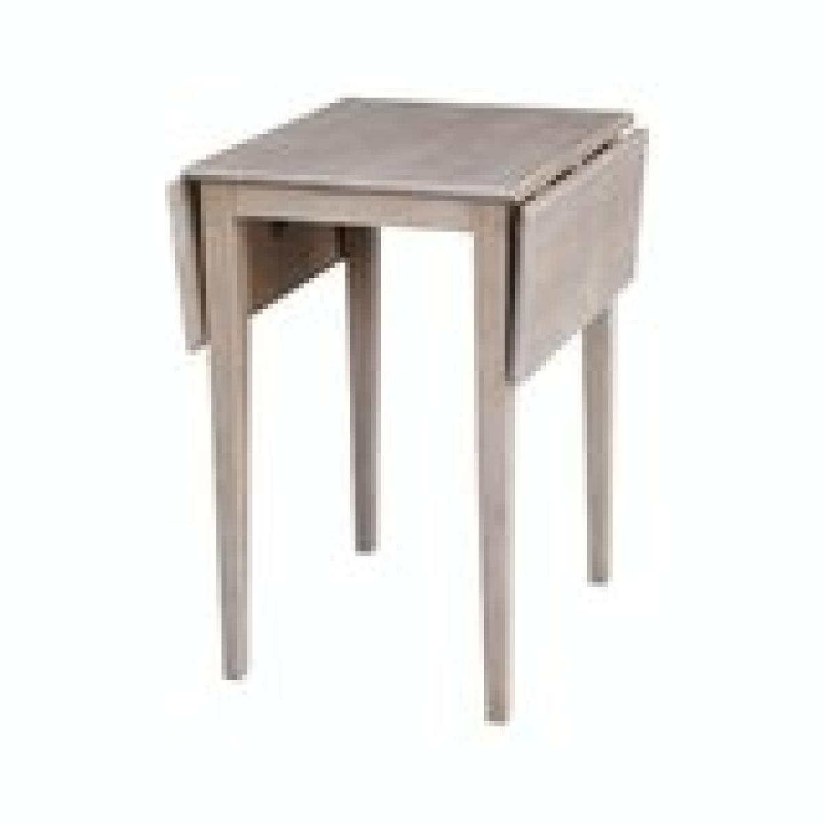 Dining Essentials - Small Drop Leaf Table in Taupe Gray - Image 7