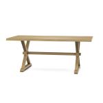 Farmhouse Live Edge Table Top w/ Farmhouse Trestle Base - T-4074A - Image 6