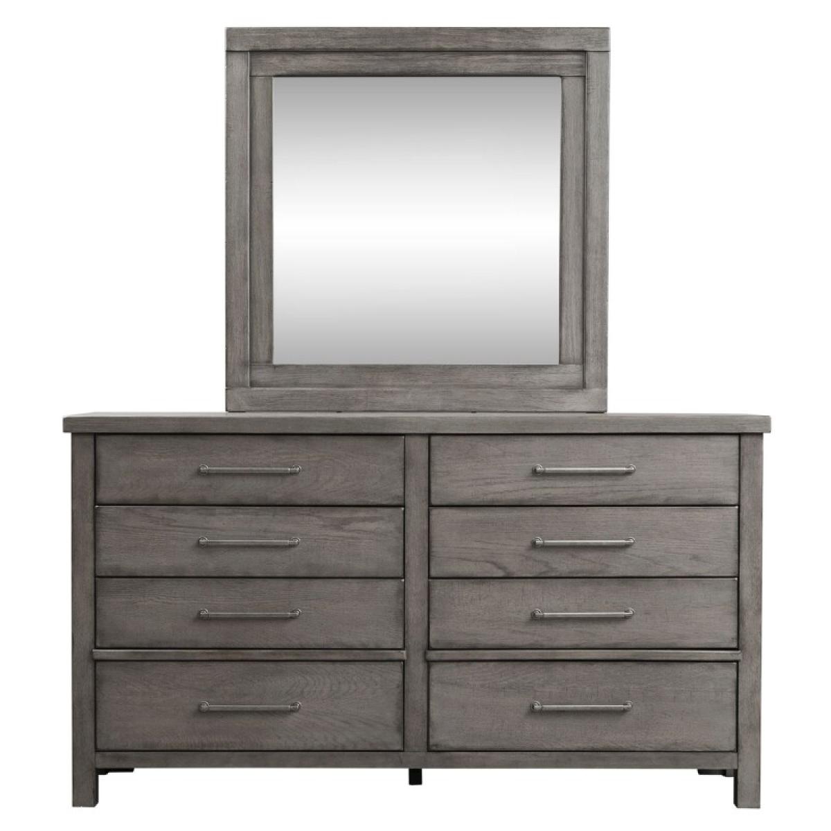 King California Platform Bed, Dresser & Mirror - Image 5