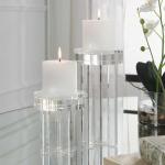 Crystal Pillar Candleholders, S/2 - Image 3