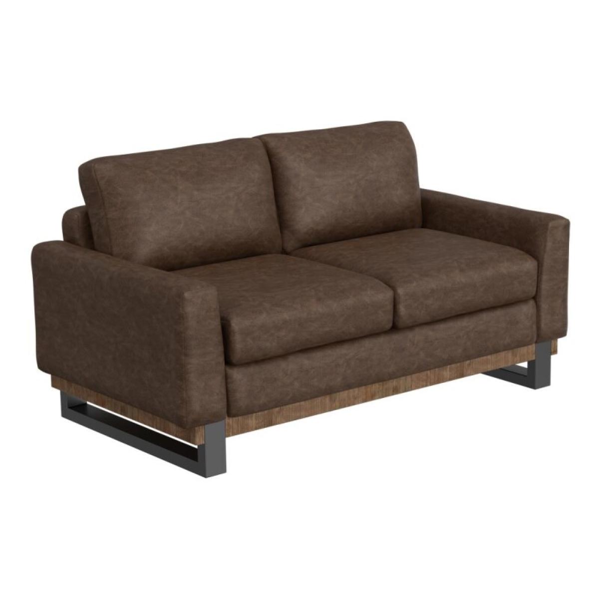 Metal & Wood Base, Loveseat - Mita - Image 2