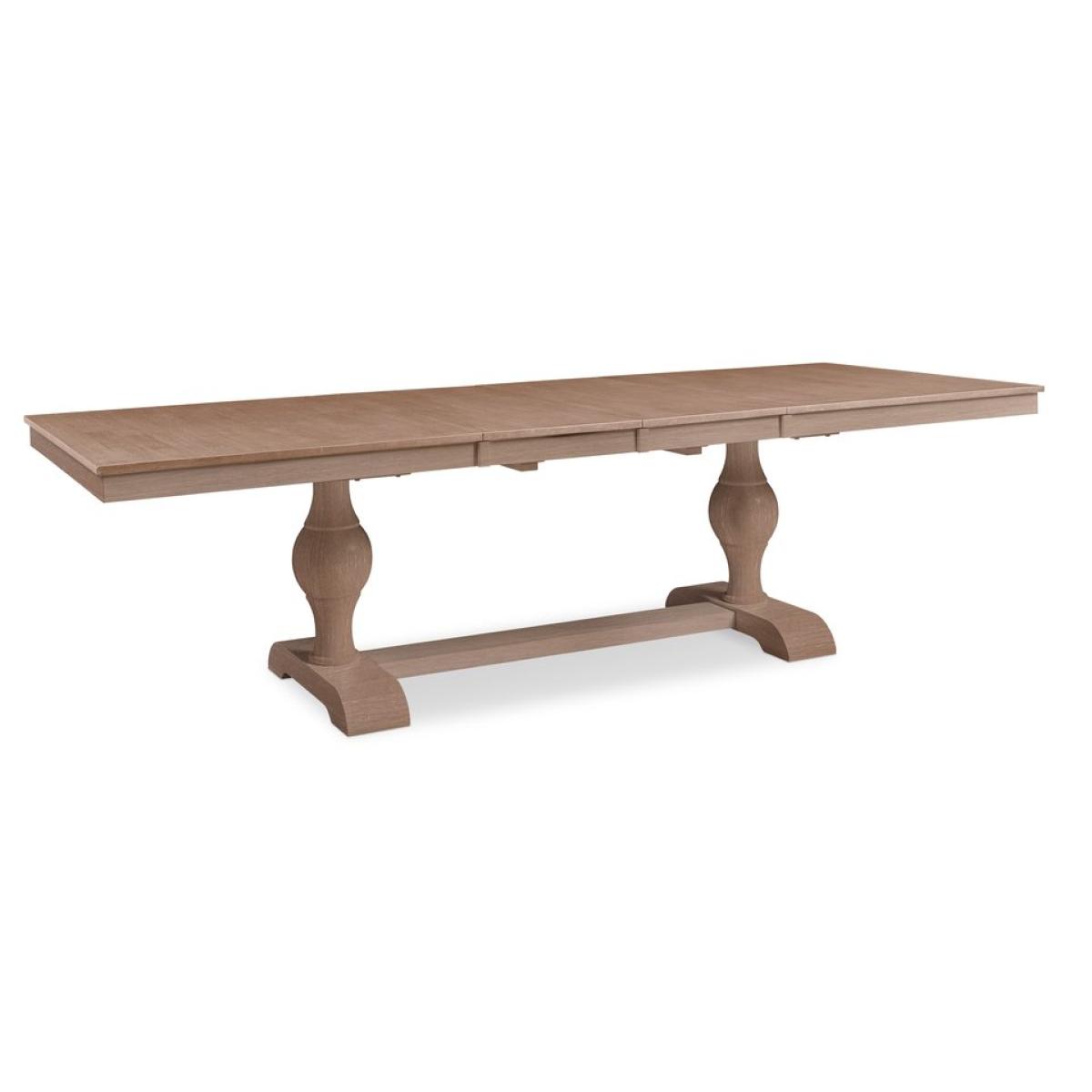 Cosmopolitan Collection - Dbl Leaf Tabletop w/ Grandeur Base in Taupe Gray - T09-4210XB - Image 2