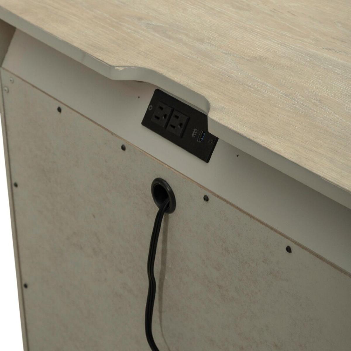 Brentwood 3 Drawer Nightstand w/ Charging Station - Image 14