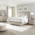 King California Panel Bed, Dresser & Mirror, Night Stand