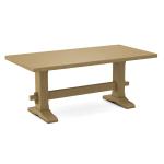 Trestle Solid Table Top w/ Trestle Table Base - T-7236B