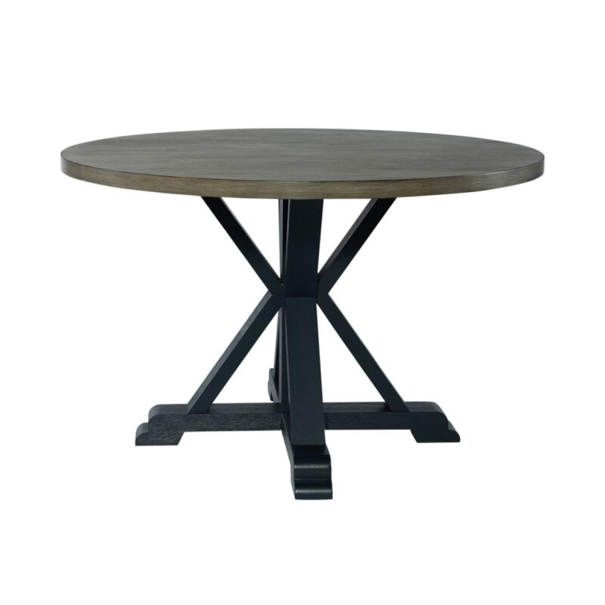 Single Pedestal Table- Navy - Image 4