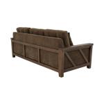 Walnut Wooden Frame, Upholstered Sofa - Image 4