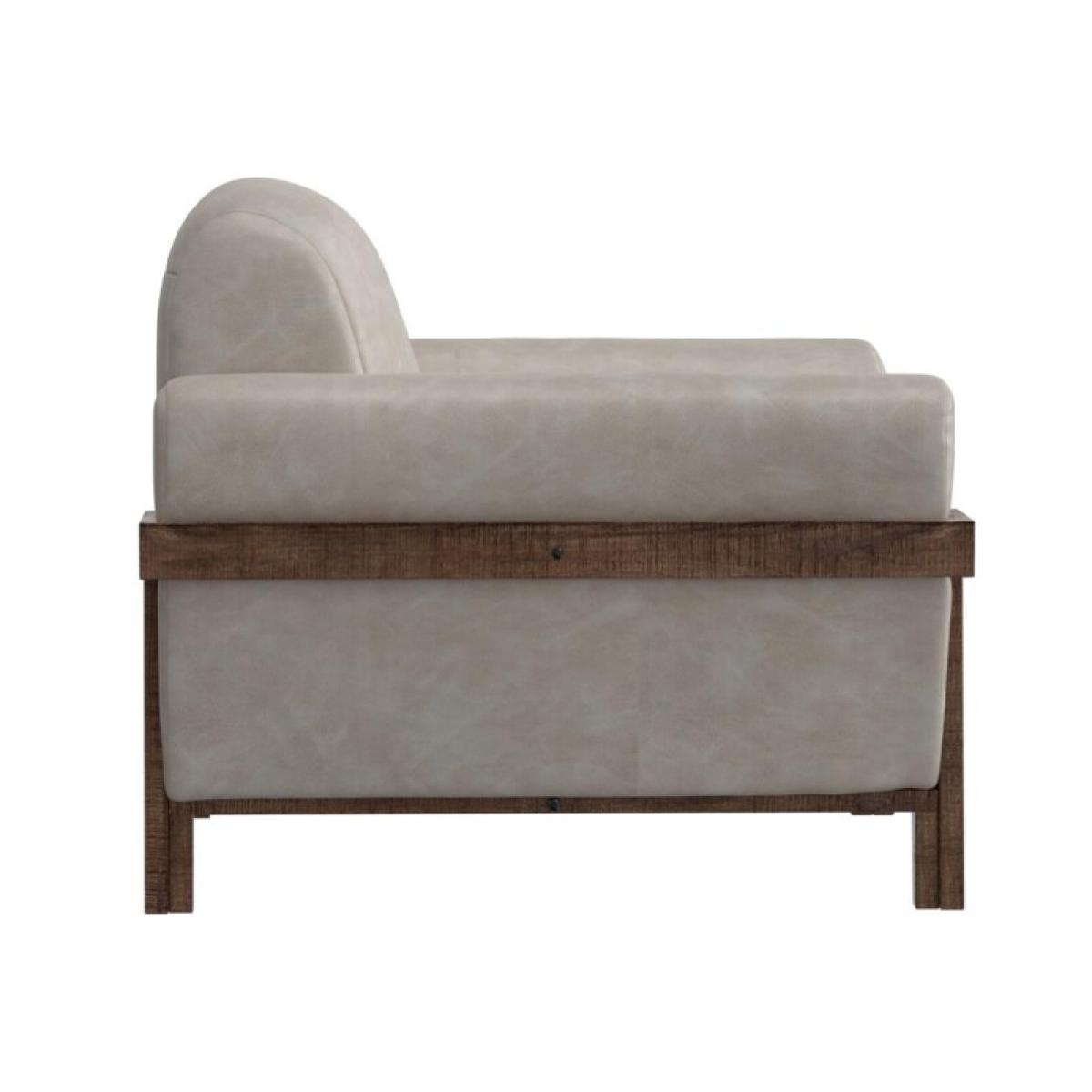 Wooden Frame & Base, Armchair - Loft Brown - Image 4