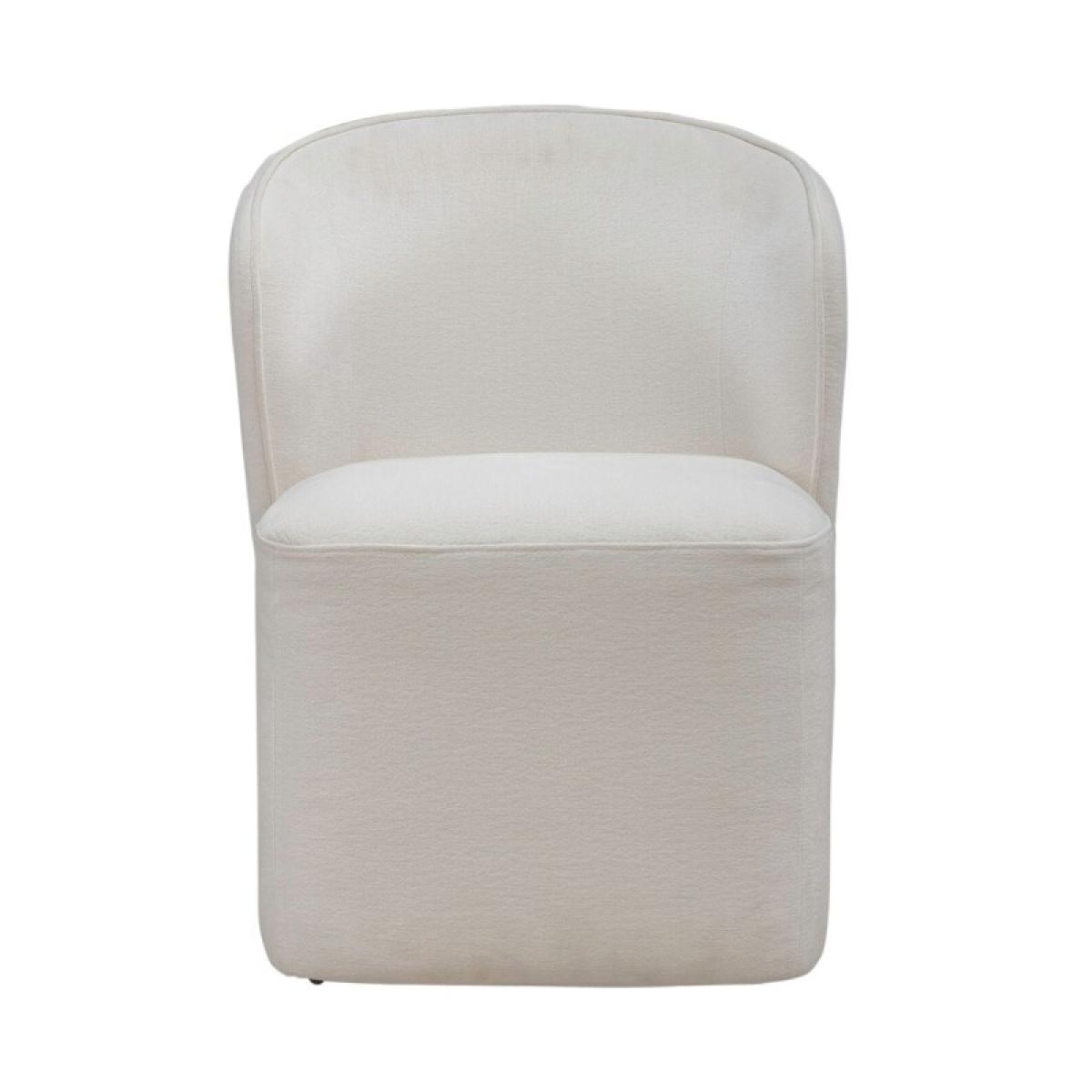 Accent Dining Chair w/ Casters - Ivory - Image 6