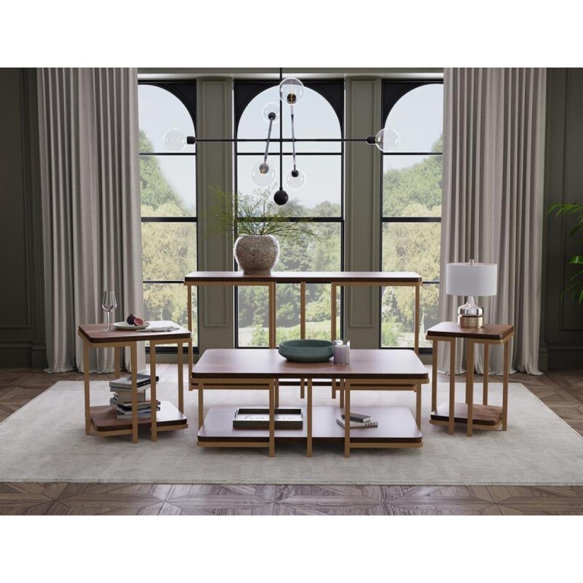 Metal Base Sofa Table - Onix - Image 3