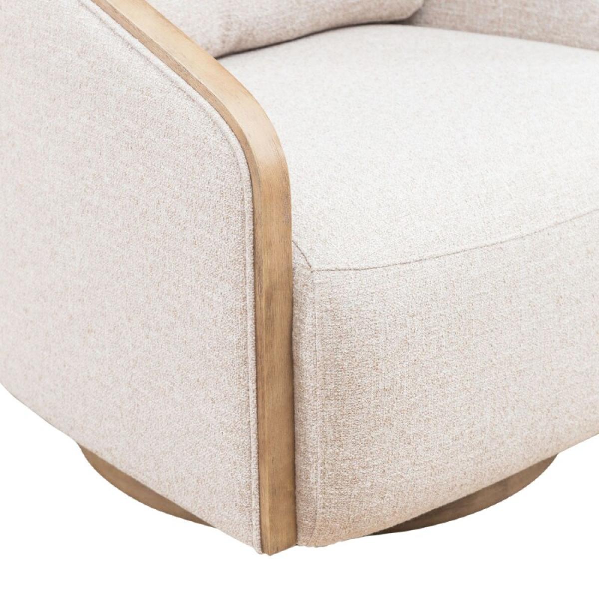 Nora Uph Swivel Accent Chair - Light Brown - Image 9