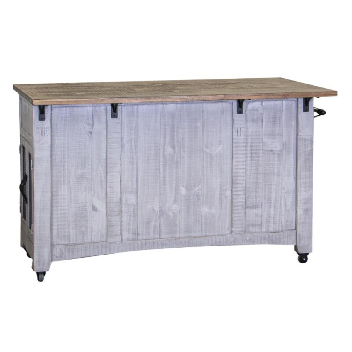 3 Drawer 6 Door Kitchen Island - Pueblo - Image 4