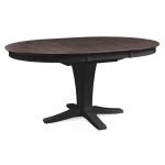 Cosmopolitan Collection - 48" x 66" Ext Top w/30"H Verona Pedestal in Coal and Black - T46-66XB