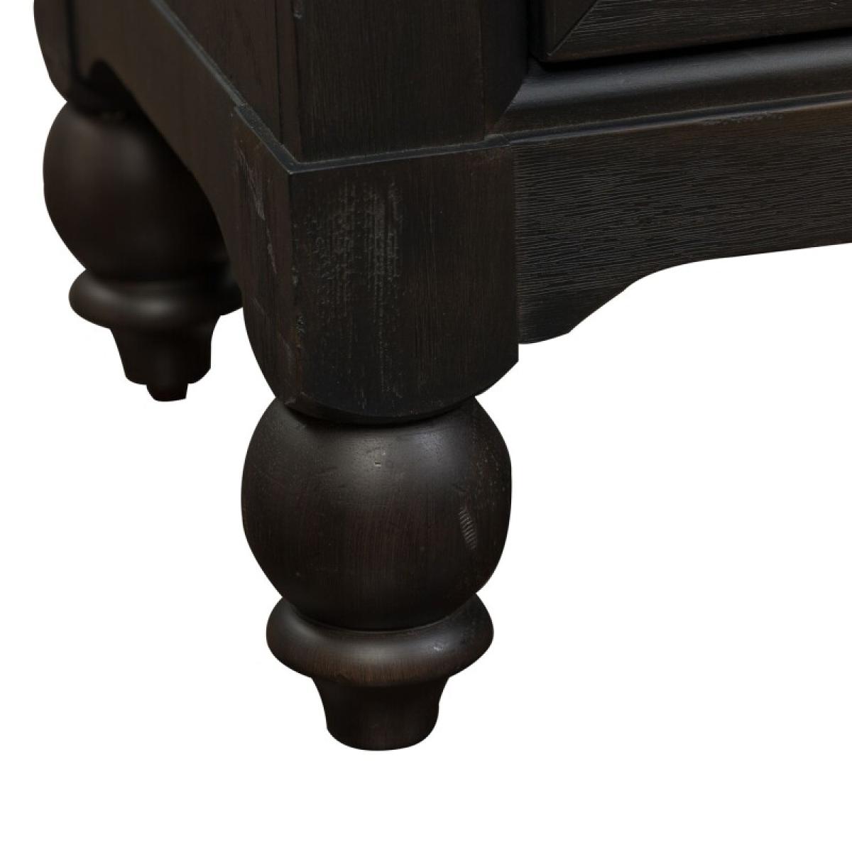 Americana Farmhouse 2 Drawer Night Stand w/ Charging Station - Black - Image 11