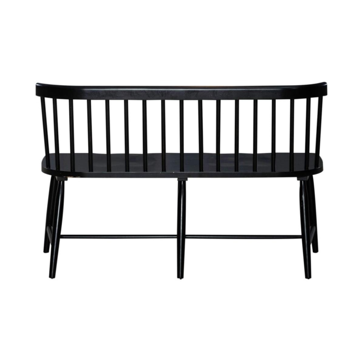 Spindle Back Dining Bench - Black (RTA) - Image 6