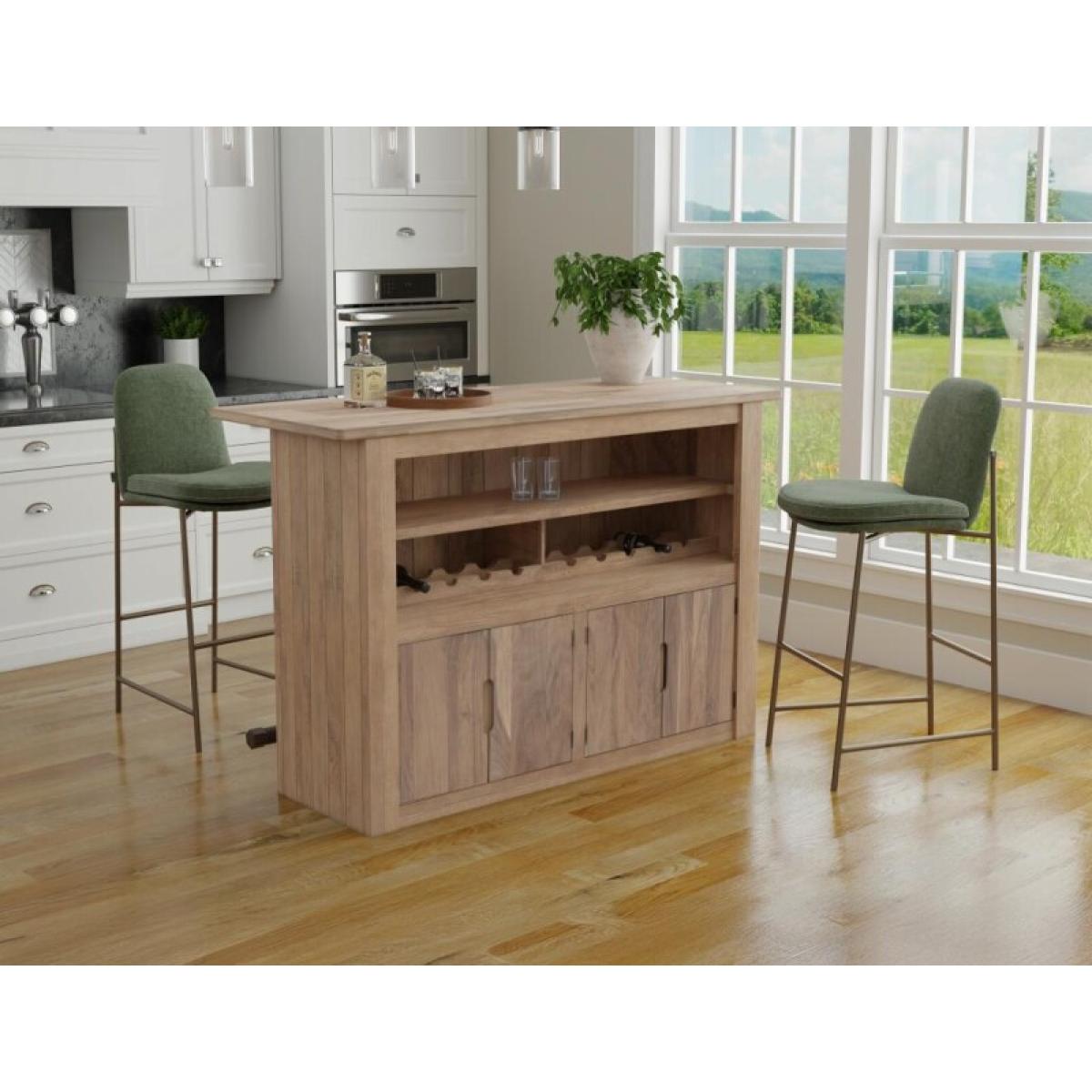 4 Door Wooden Bar - Natural Parota - Image 4