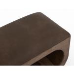 Wooden bench with a cushioned seat and open storage underneath - Balam - Image 8