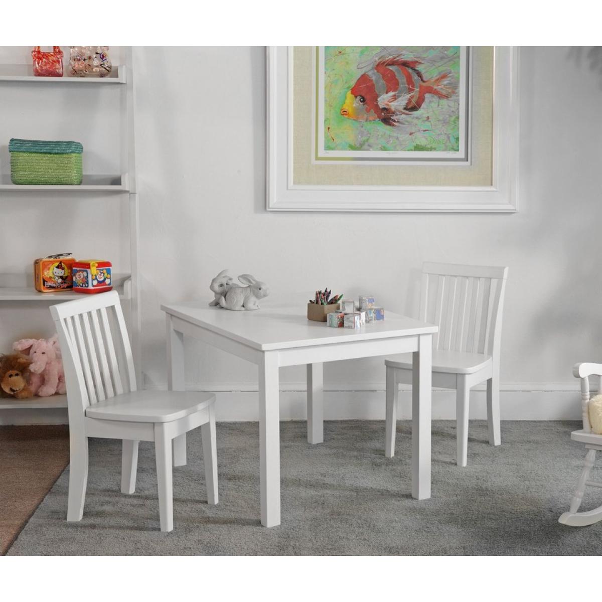 Tykes Collection - Juvenile Table and Chairs in White - CC08-263 - Image 2