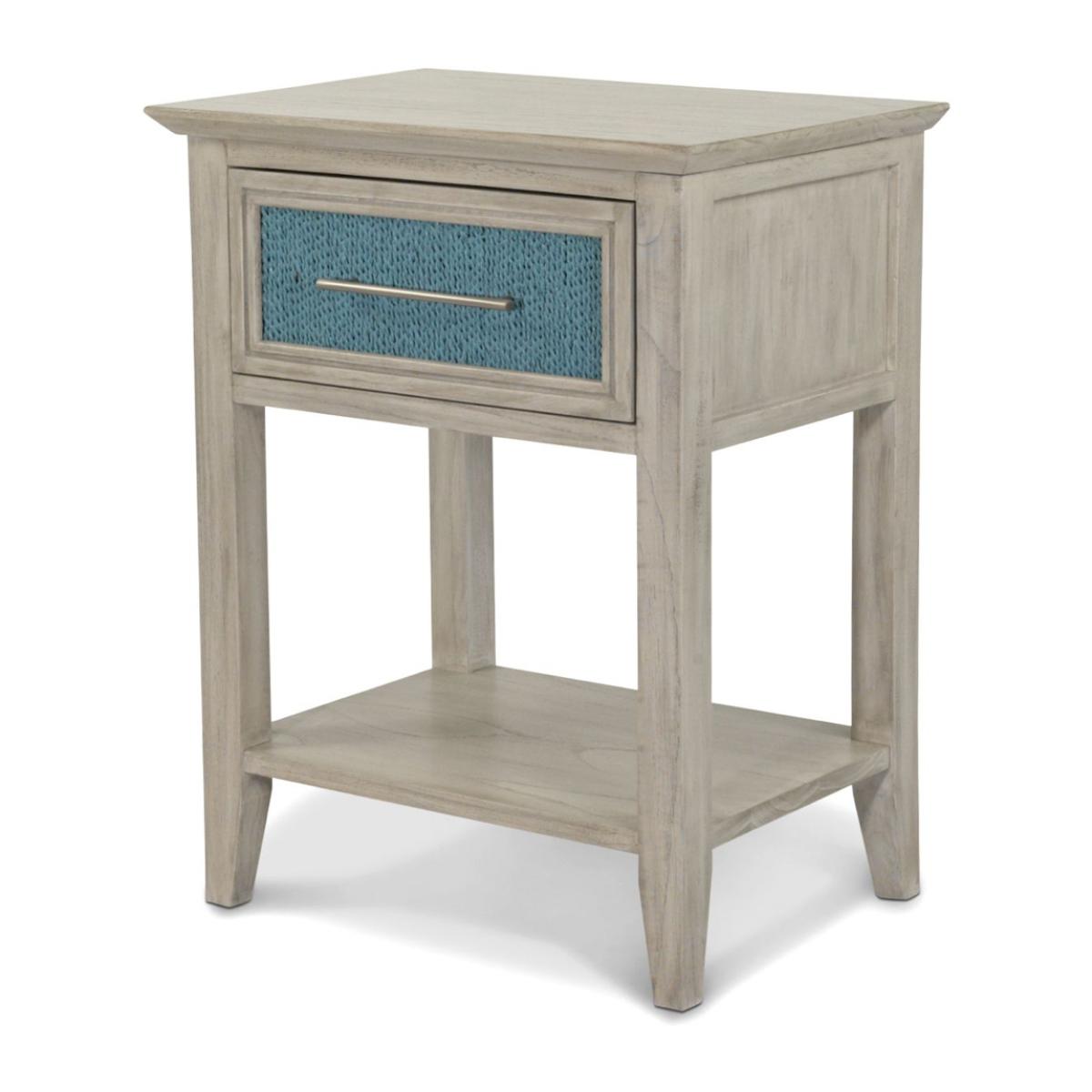Ocean Isles 1 Drawer Woven Nightstand W/ Power And Usb A + C - Image 2