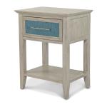 Ocean Isles 1 Drawer Woven Nightstand W/ Power And Usb A + C